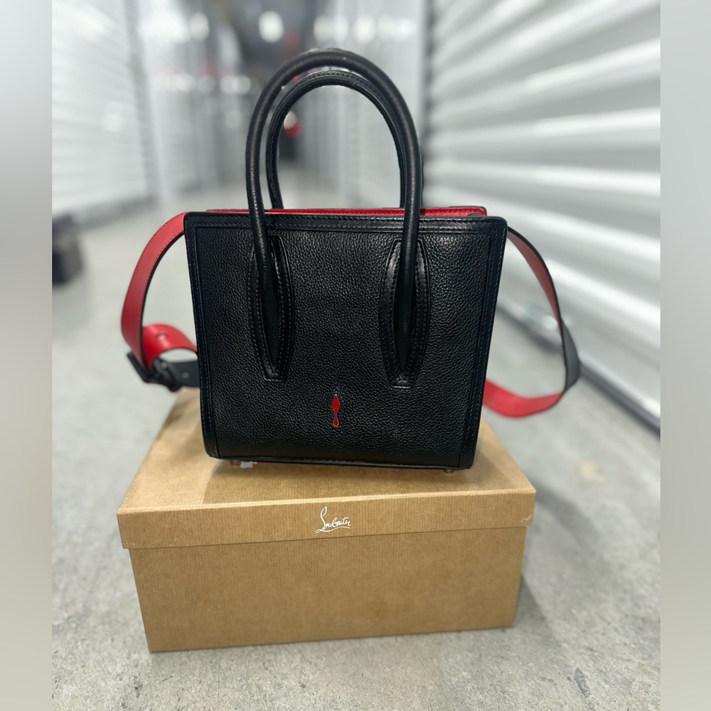 Christian Louboutin Black Leather Mini Paloma Tote